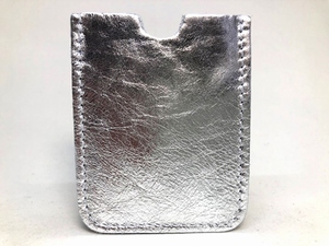 card metallic argento